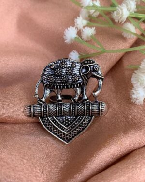 Classic Elephant Mandala Vintage Ring
