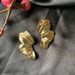 Golden Leaf Statement Earrings