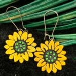 sunflower terracotta earrings