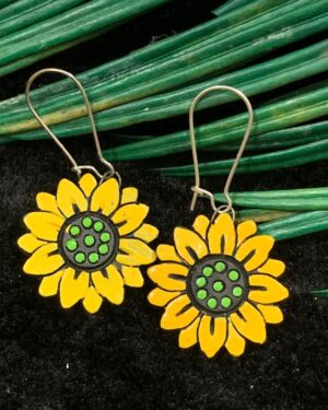 sunflower terracotta earrings