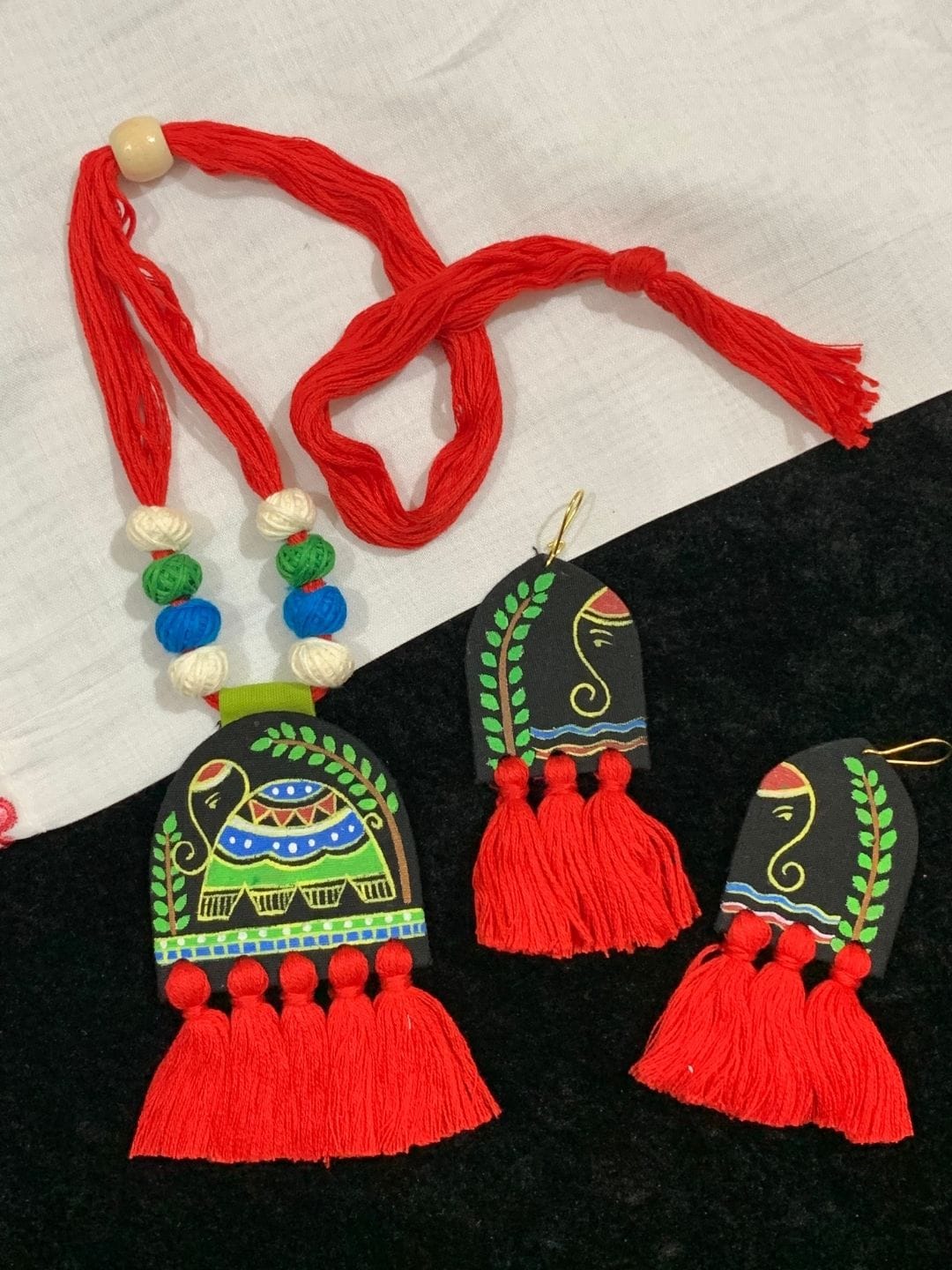 Tassel Tales Hand-Painted Neck-Piece - Image 5