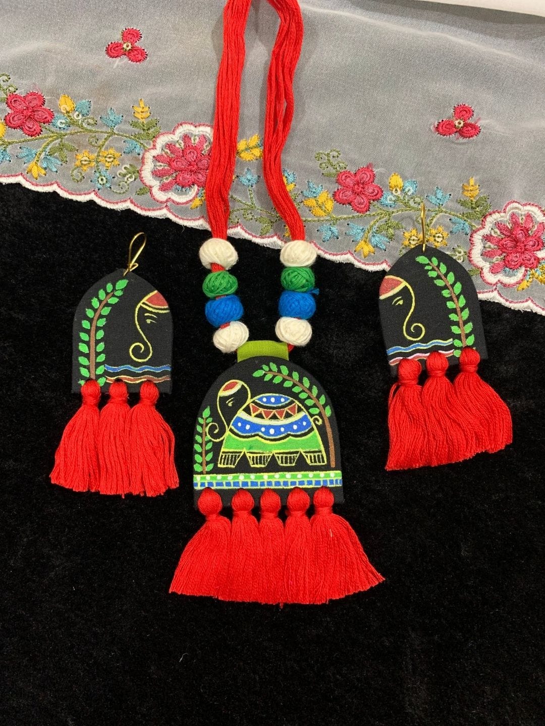 Tassel Tales Hand-Painted Neck-Piece - Image 6