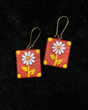 Artistic Handmade Terracotta Earrings
