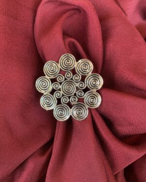 Antique Oxidized Dome Adjustable Ring