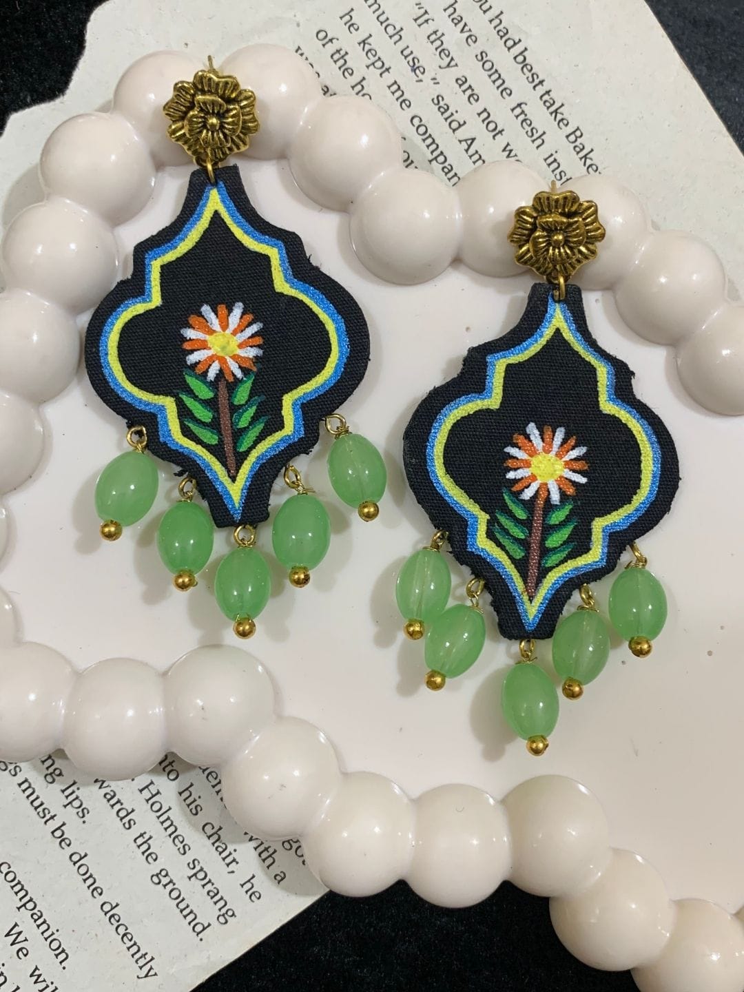 Handmade Colorful Fabric Danglers