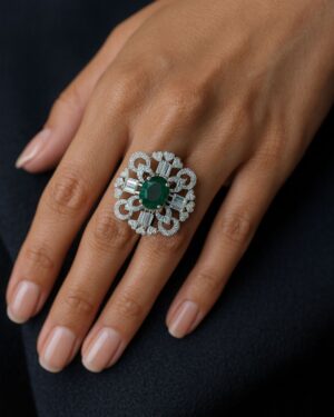 Emerald Premium Cocktail Ring