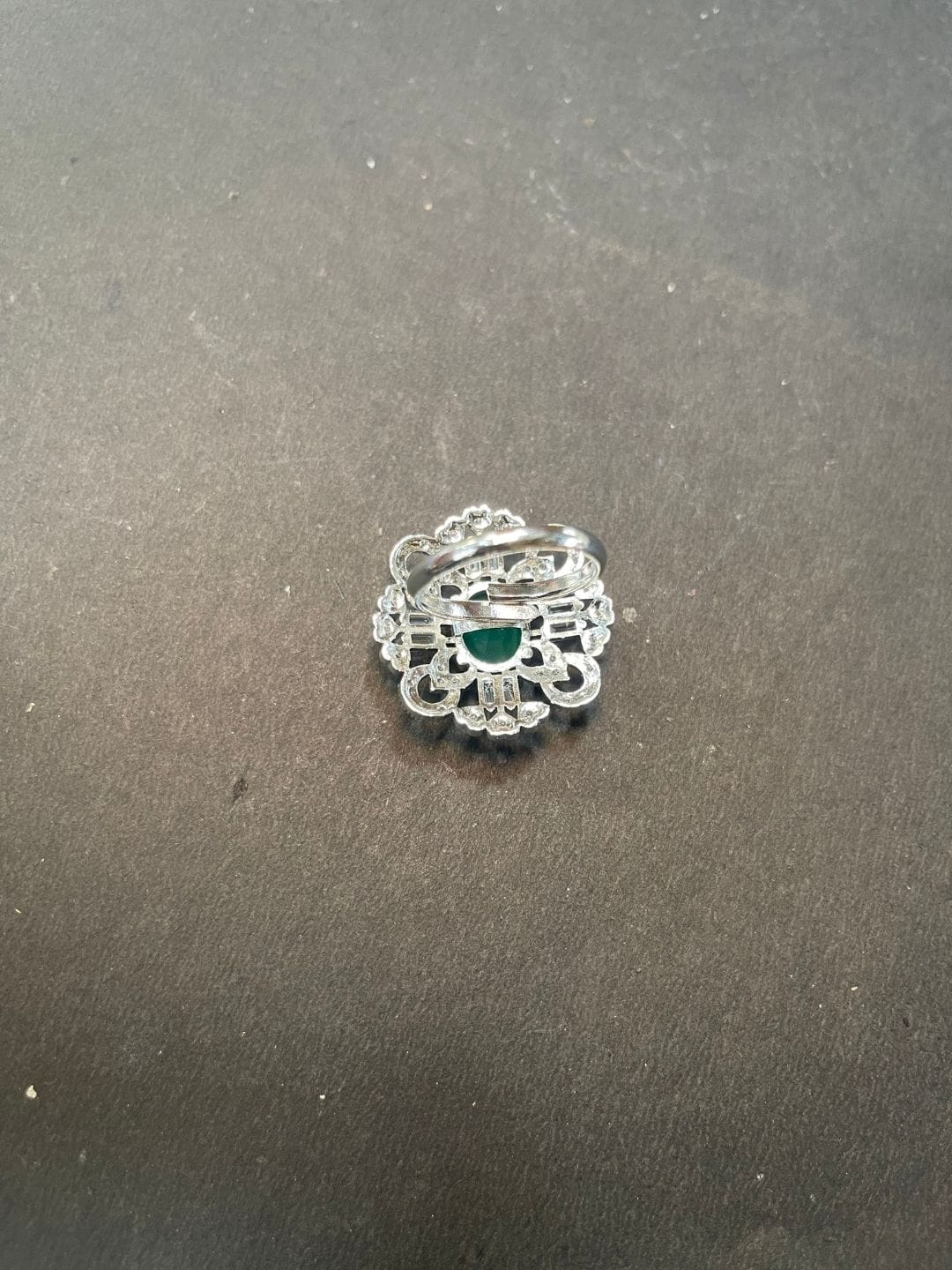 Emerald Green AD Cocktail Ring - Image 4