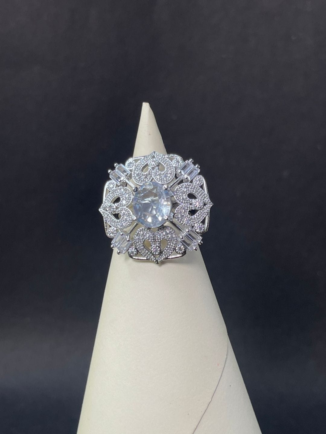 Classic Crystal AD Statement Ring - Image 2