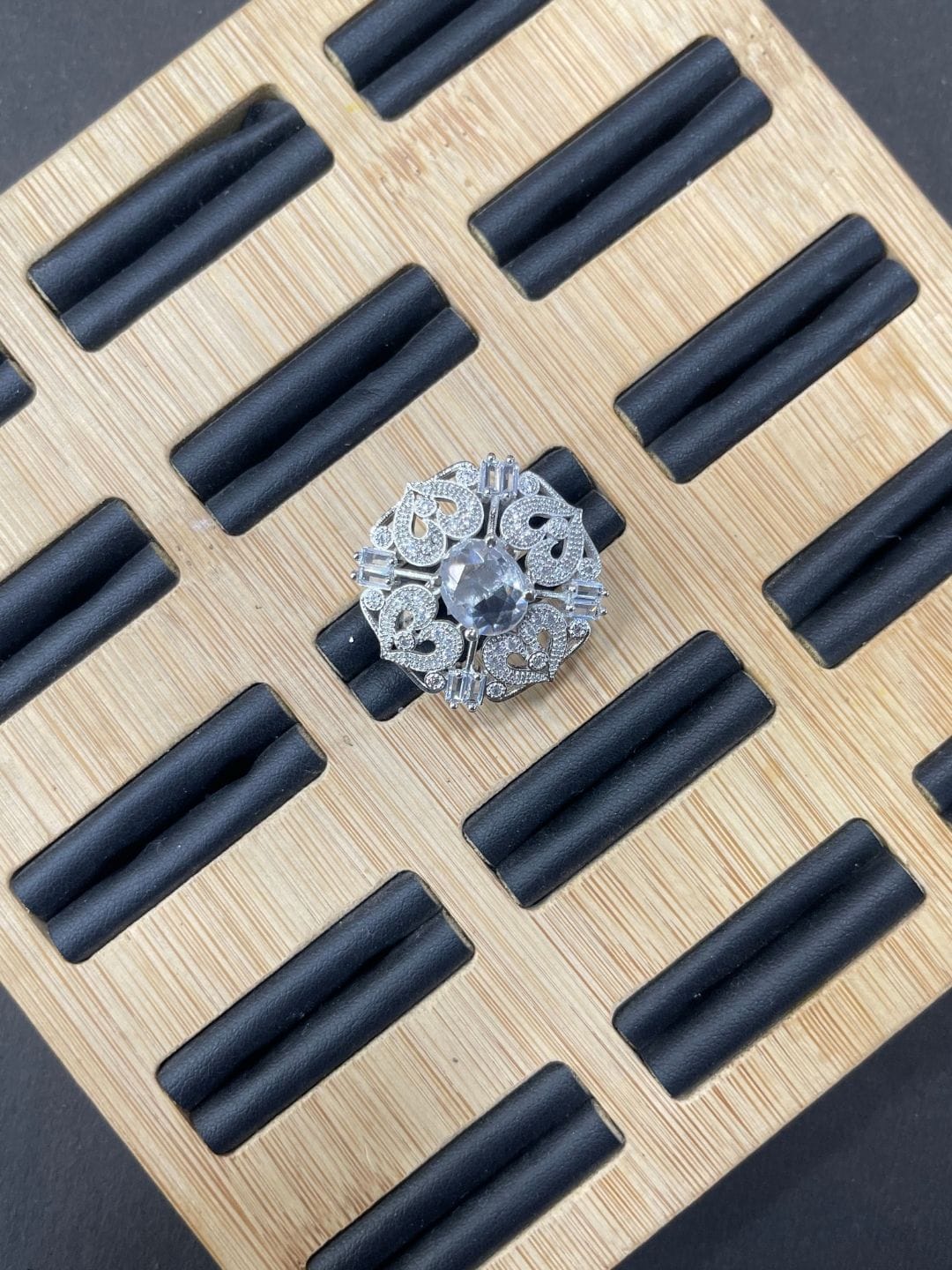 Classic Crystal AD Statement Ring - Image 3