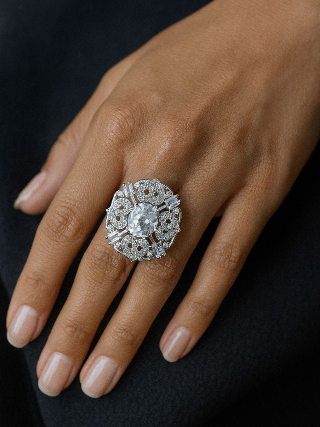 Classic Crystal AD Statement Ring - Image 4