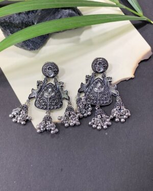 Round Filigree Jhumka Earrings