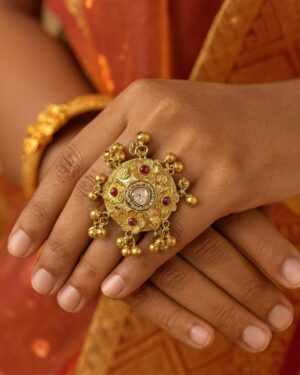 Floral Pink Kashmiri Accent Design