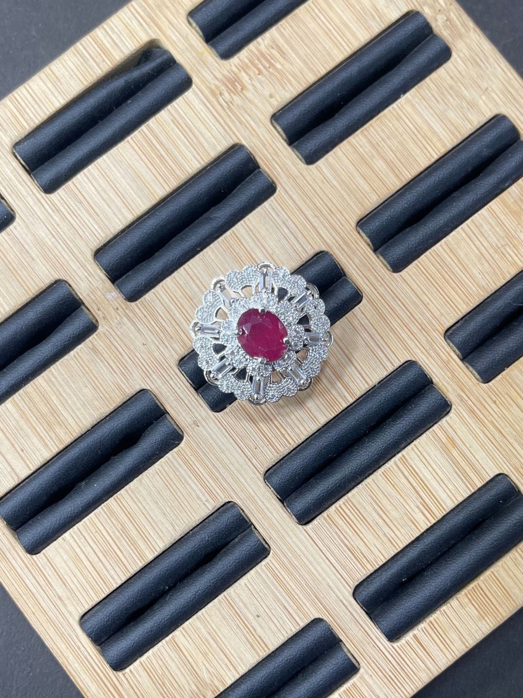 Ruby Red AD Glam Ring - Image 2