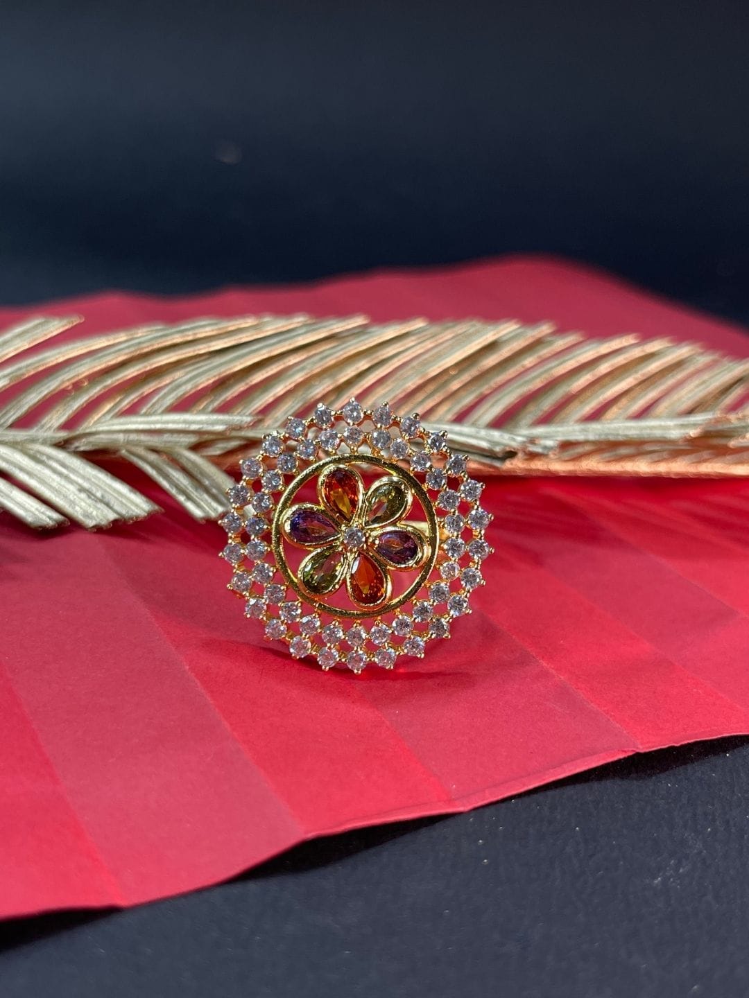 Silver-plated AD adjustable ring