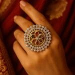 Silver-plated AD adjustable ring