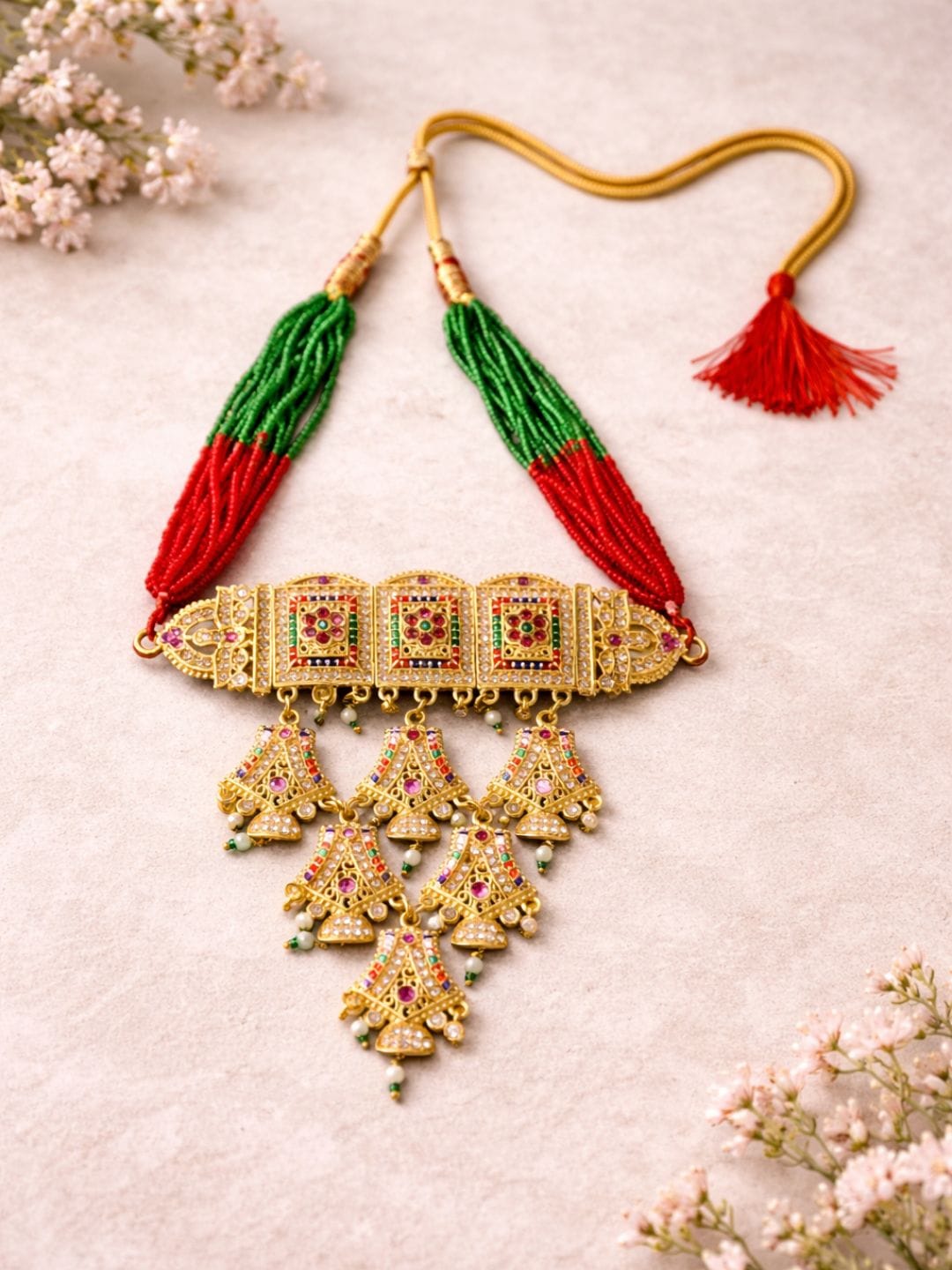 Statement Kundan Polki Necklace - Image 3