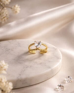 Heart Shape Anti Tarnish Ring