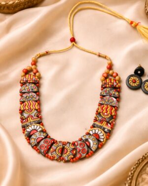 Nritya Folk Terracotta Necklace