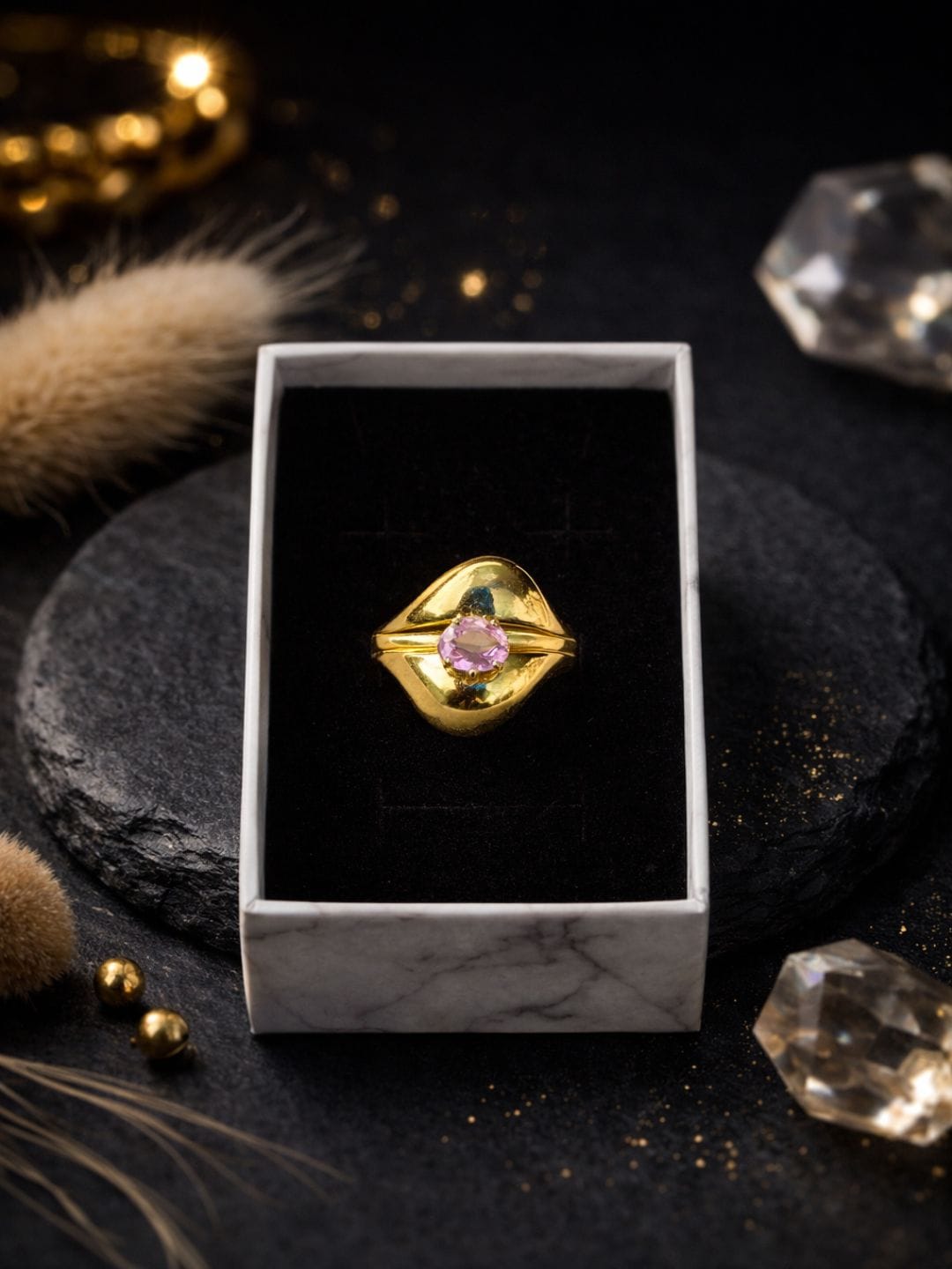 Aurelia AD Stone Gold-Tone Statement Ring - Image 2