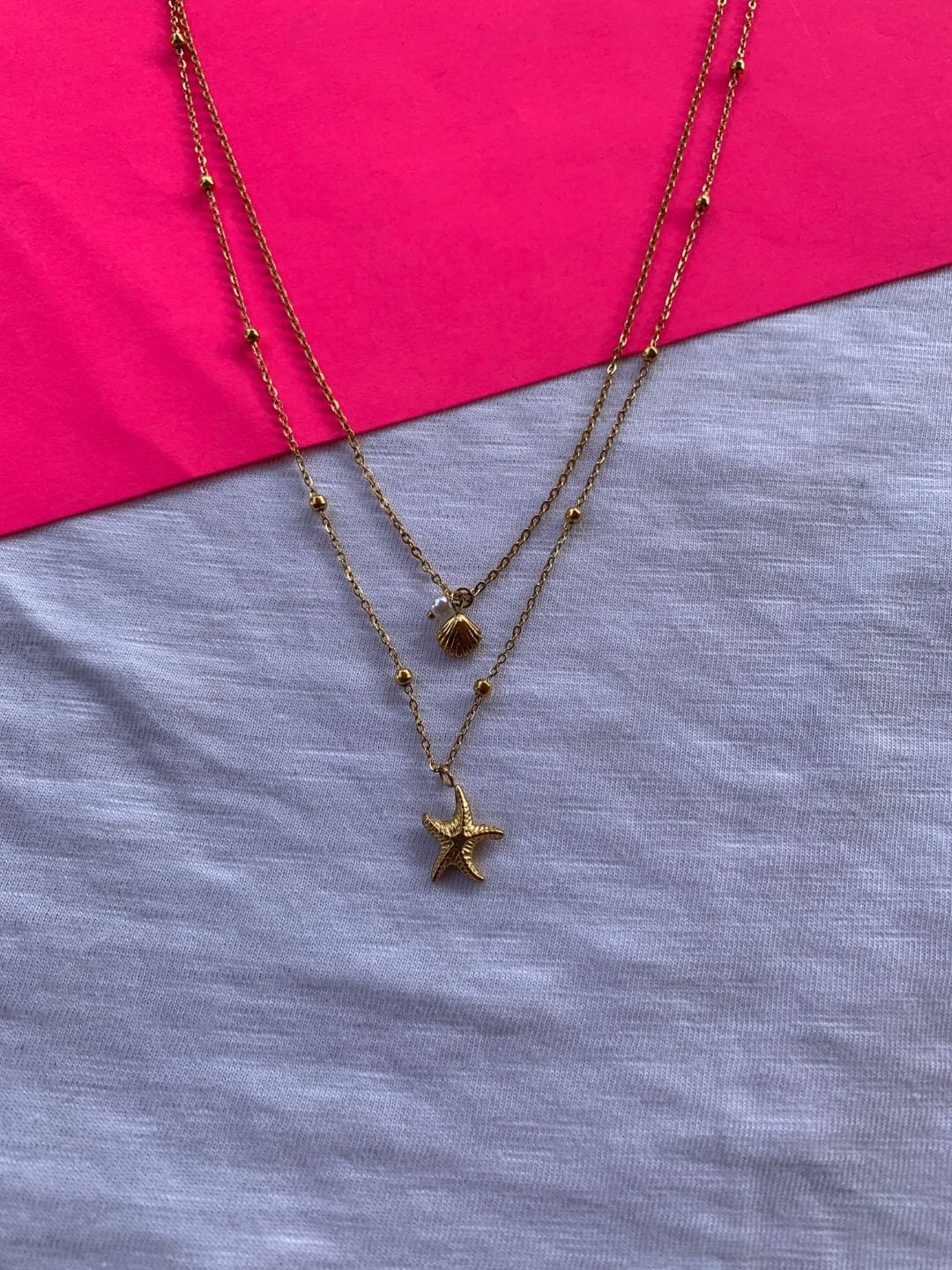 Anti Tarnish Gold Starfish Necklace - Image 2