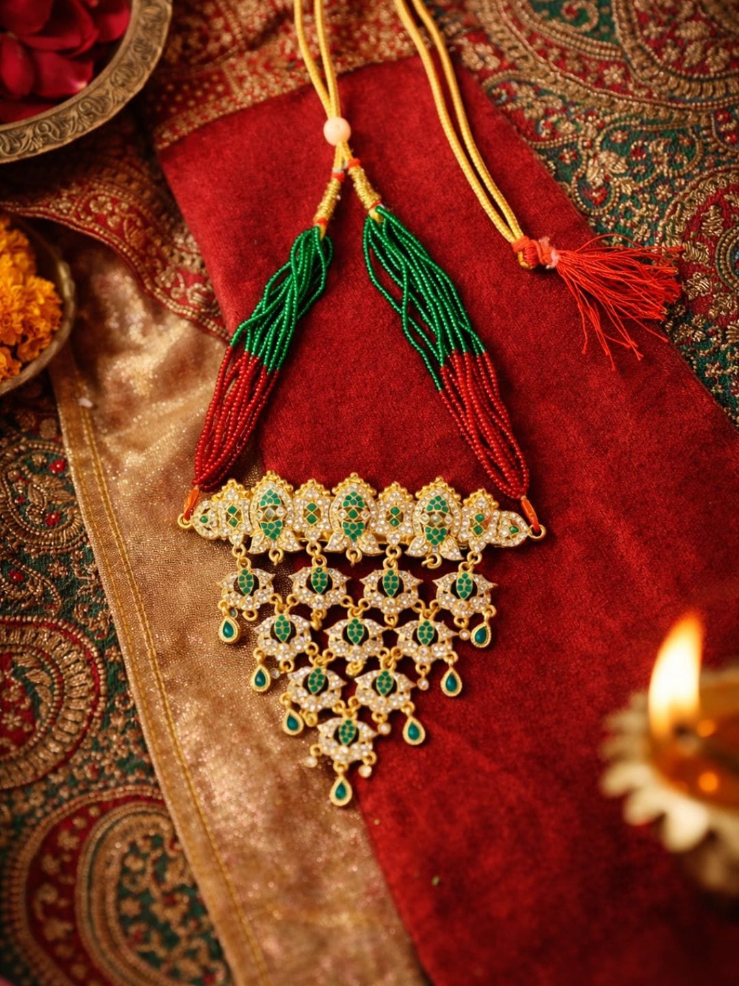 Traditional Rajputi Brass Necklace - Image 3