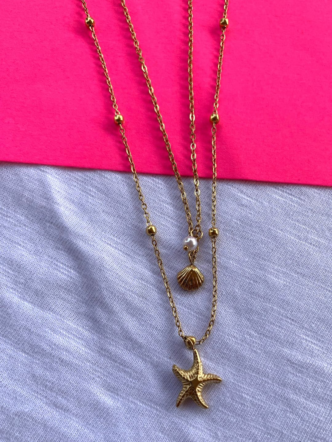 Anti Tarnish Gold Starfish Necklace - Image 5