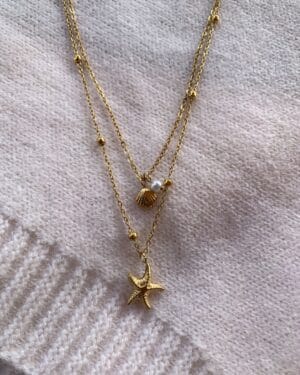 Gold Starfish Necklace