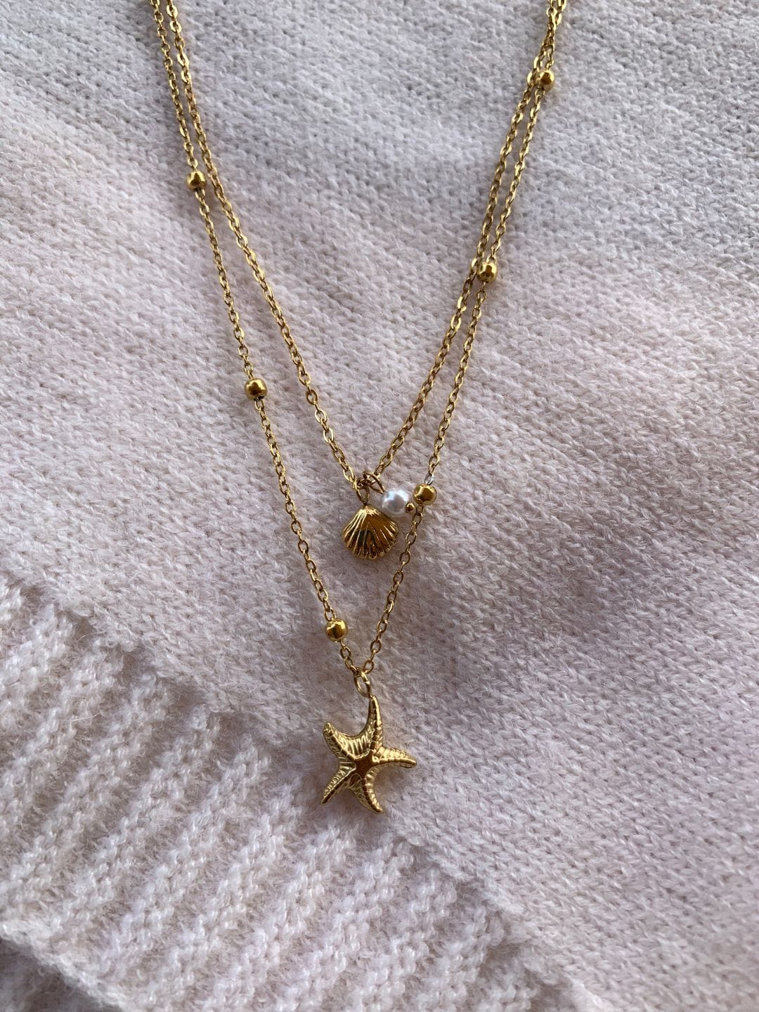 Gold Starfish Necklace