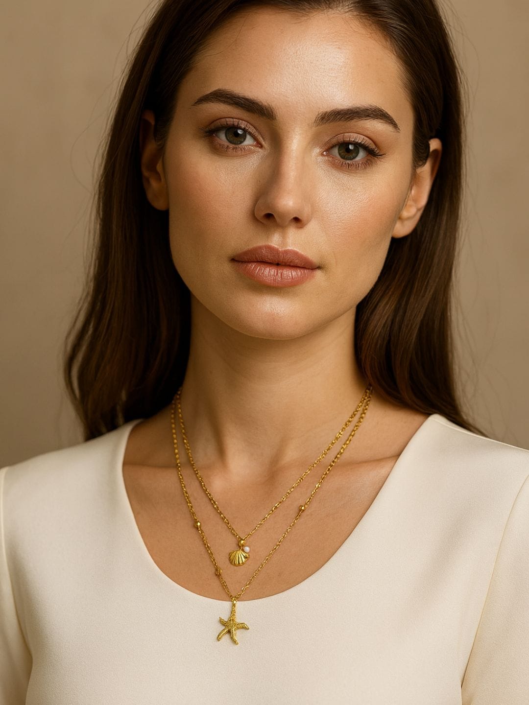 Anti Tarnish Gold Starfish Necklace - Image 3