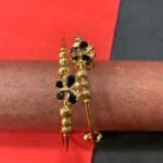 Noir Bloom Bangles and bracelet set of 2