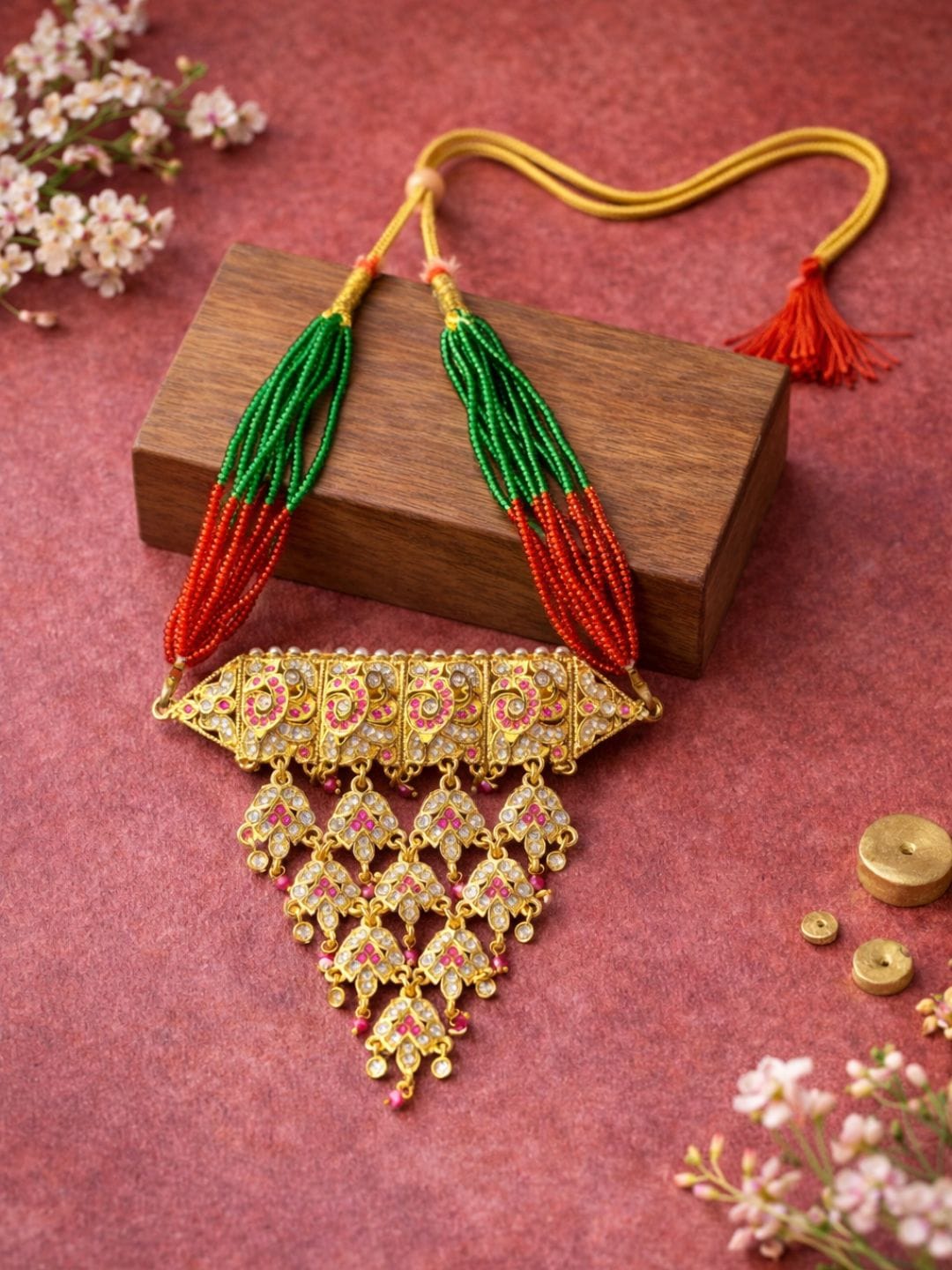 Rajasthani Kundan Polki Necklace - Image 2