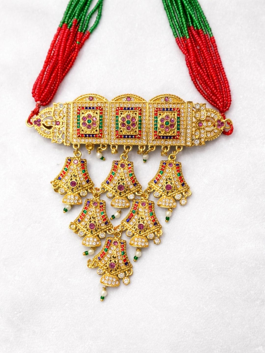 Statement Kundan Polki Necklace - Image 2