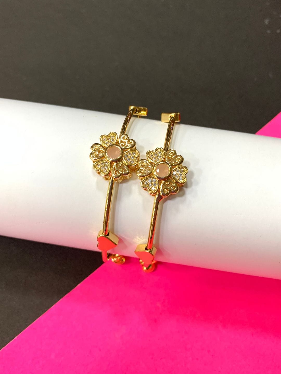 Set of 2 Champagne Bloom Bangles