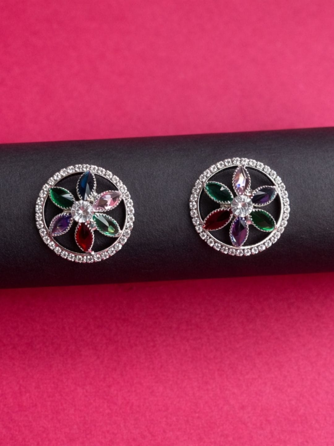 Floral Two-Way Ghungroo Earrings - Image 3